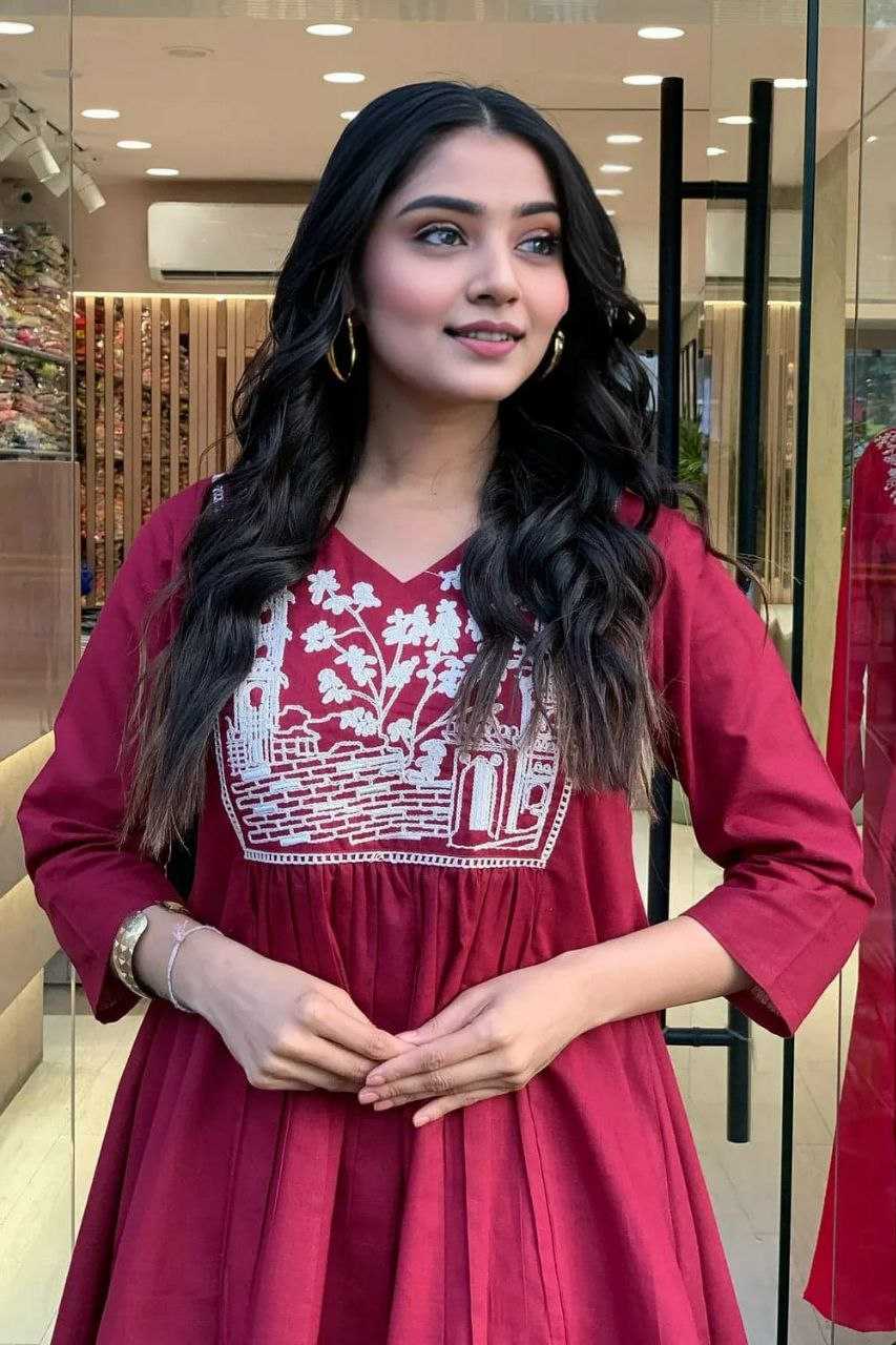 Ynf Cotton KESH613 206 Suits & Dresses Western Wears Festive Collections Wholesale Co-ord Set Embroidered Dresses Cotton Dresses Manufacturer
