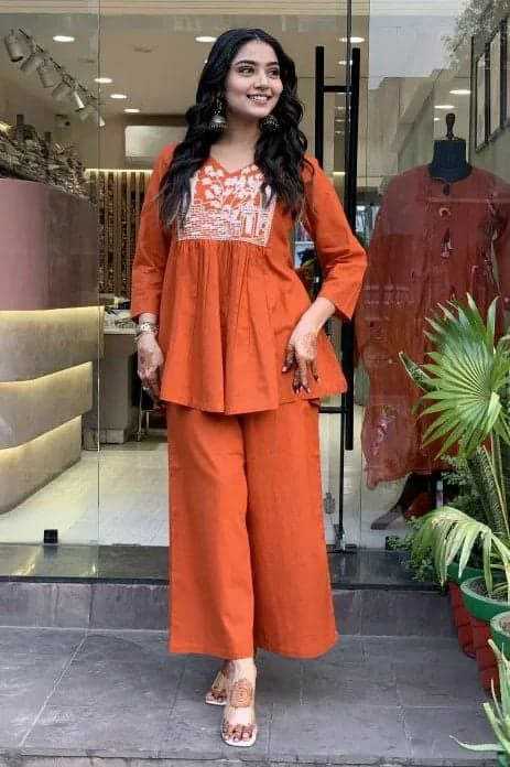 Ynf Cotton KESH613 206 Suits & Dresses Western Wears Festive Collections Wholesale Co-ord Set Embroidered Dresses Cotton Dresses Manufacturer
