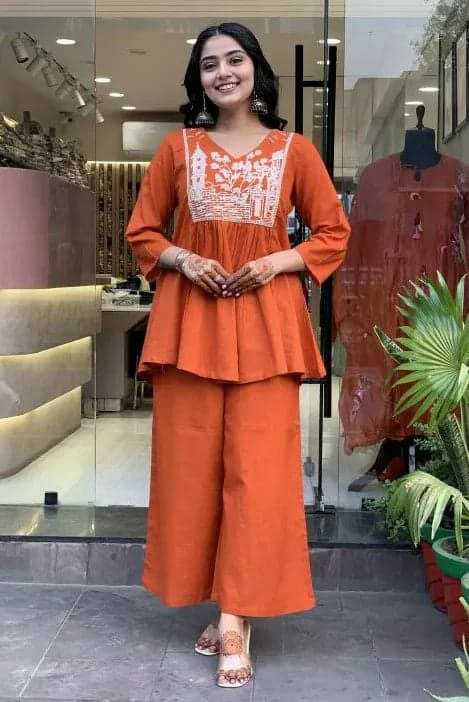 Ynf Cotton KESH613 206 Suits & Dresses Western Wears Festive Collections Wholesale Co-ord Set Embroidered Dresses Cotton Dresses Manufacturer