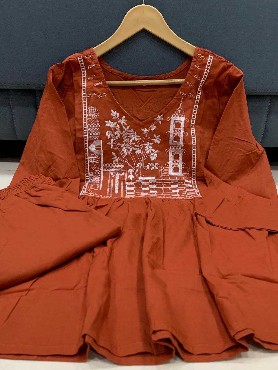 Ynf Cotton KESH613 206 Suits & Dresses Western Wears Festive Collections Wholesale Co-ord Set Embroidered Dresses Cotton Dresses Manufacturer