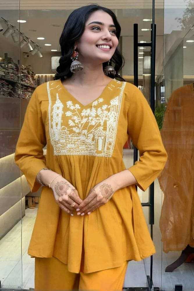 Ynf Cotton KESH613 206 Suits & Dresses Western Wears Festive Collections Wholesale Co-ord Set Embroidered Dresses Cotton Dresses Manufacturer