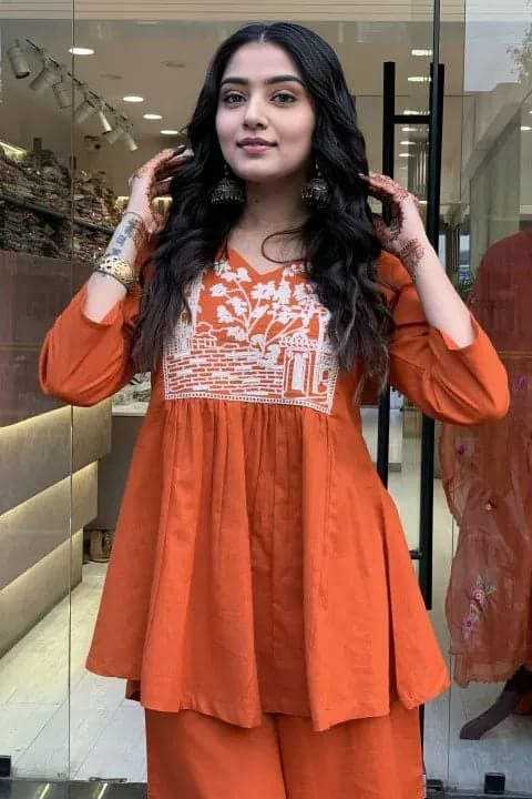 Ynf Cotton KESH613 206 Suits & Dresses Western Wears Festive Collections Wholesale Co-ord Set Embroidered Dresses Cotton Dresses Manufacturer