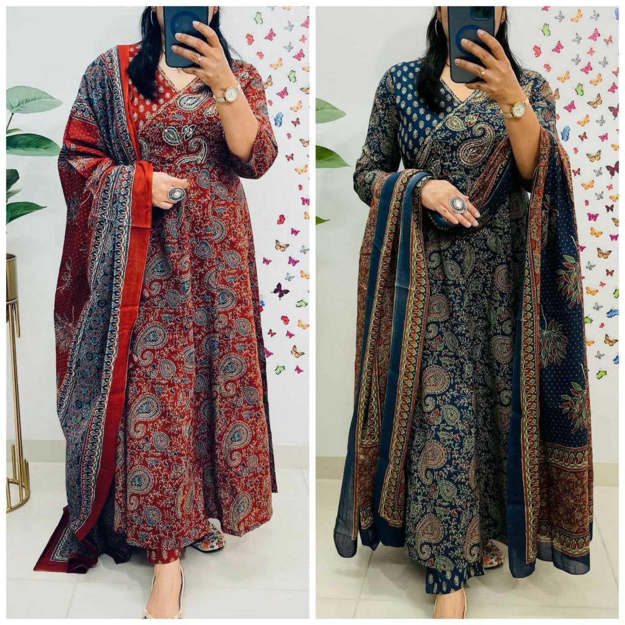 Ynf Cotton KESH613 215 Suits & Dresses Festive Collections Wholesale Printed Suits Cotton Suits Anarkali Suits Manufacturer