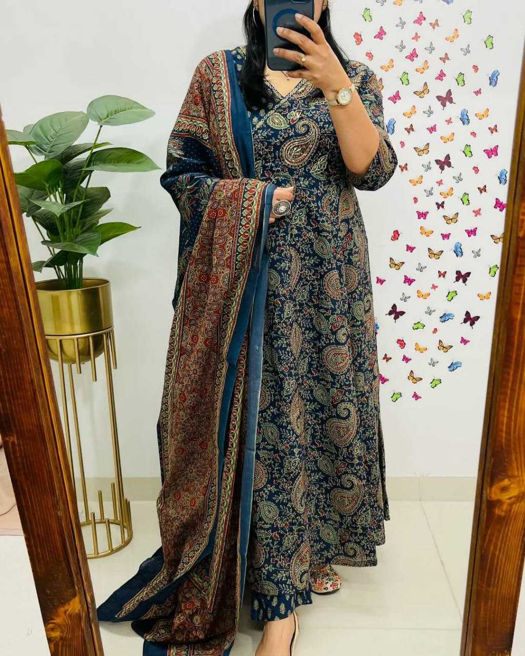 Ynf Cotton KESH613 215 Suits & Dresses Festive Collections Wholesale Printed Suits Cotton Suits Anarkali Suits Manufacturer