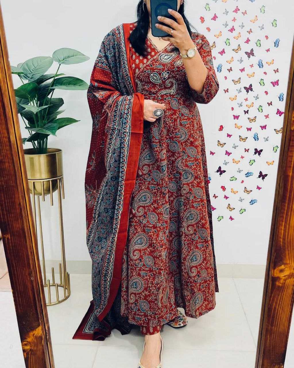 Ynf Cotton KESH613 215 Suits & Dresses Festive Collections Wholesale Printed Suits Cotton Suits Anarkali Suits Manufacturer
