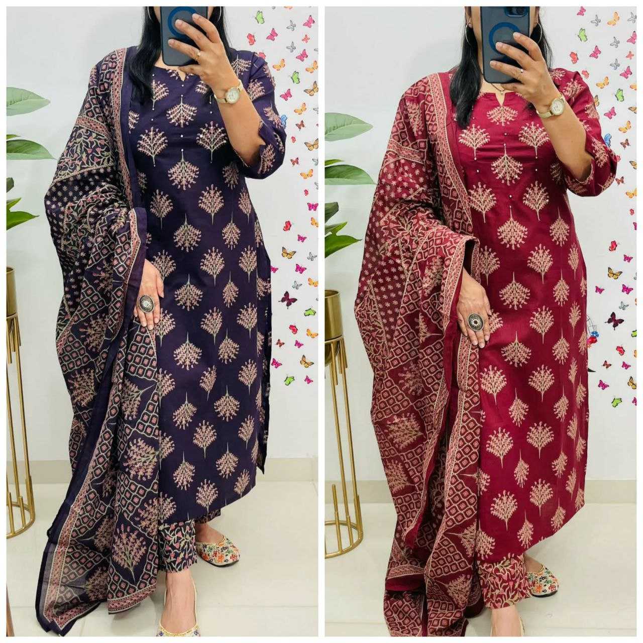 Ynf Cotton KESH613 217 Suits & Dresses Festive Collections Wholesale Printed Suits Cotton Suits Handwork Suits Manufacturer