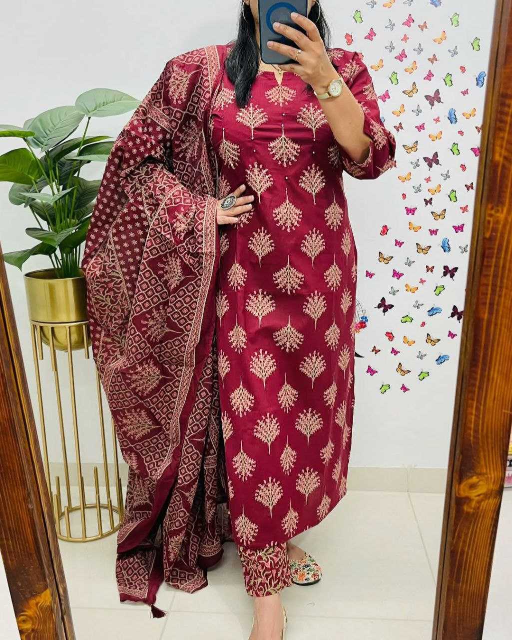Ynf Cotton KESH613 217 Suits & Dresses Festive Collections Wholesale Printed Suits Cotton Suits Handwork Suits Manufacturer