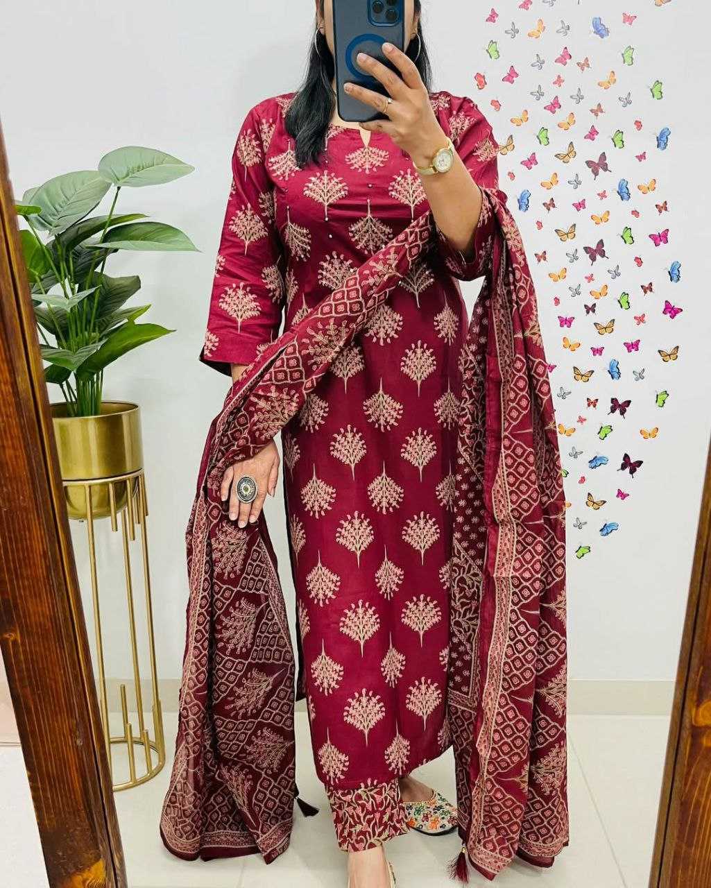Ynf Cotton KESH613 217 Suits & Dresses Festive Collections Wholesale Printed Suits Cotton Suits Handwork Suits Manufacturer
