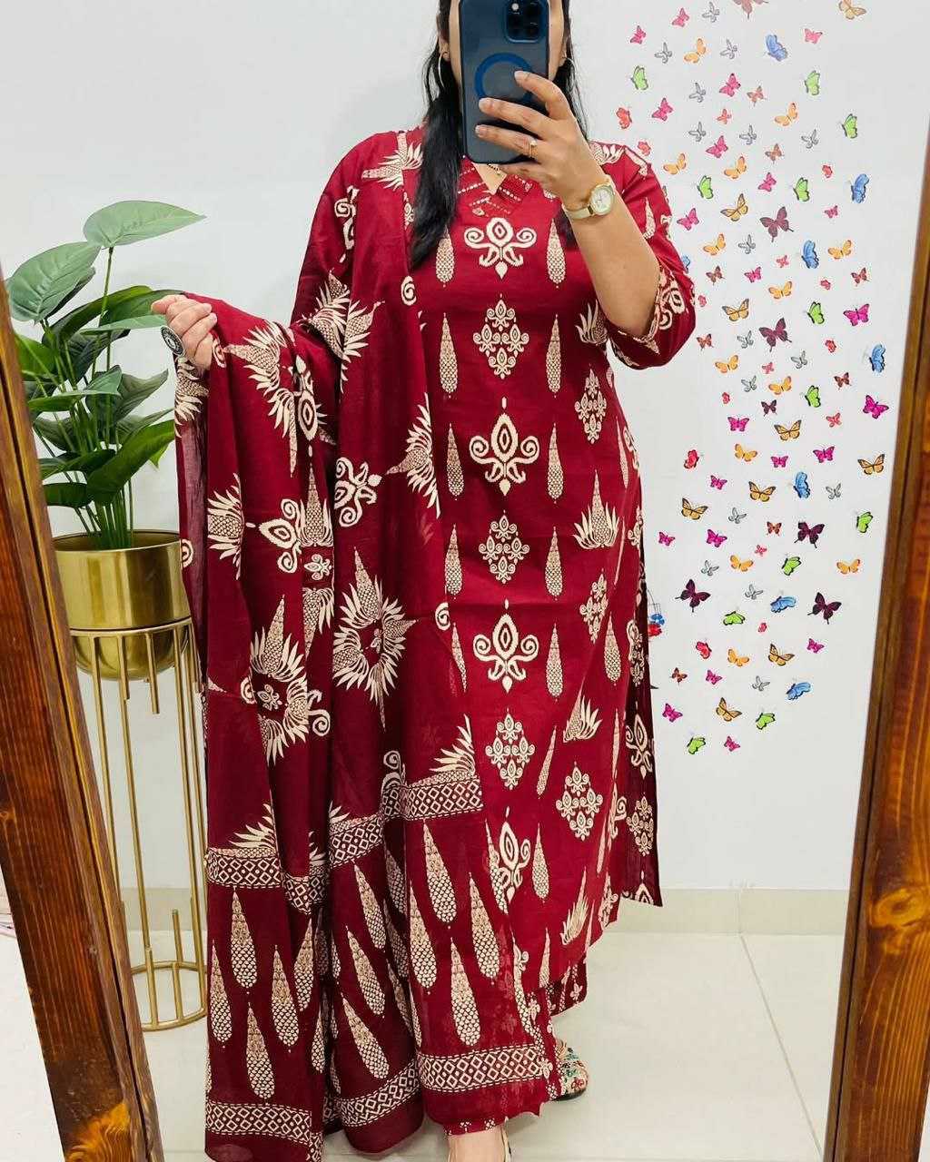 Ynf Cotton KESH613 220 Suits & Dresses Festive Collections Wholesale Printed Suits Cotton Suits Handwork Suits Manufacturer