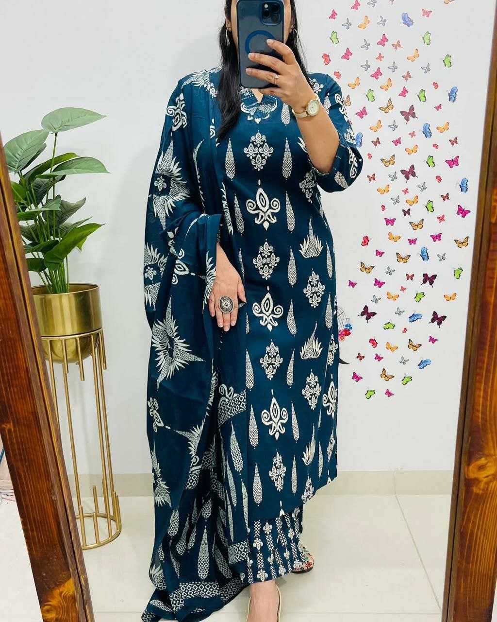 Ynf Cotton KESH613 220 Suits & Dresses Festive Collections Wholesale Printed Suits Cotton Suits Handwork Suits Manufacturer