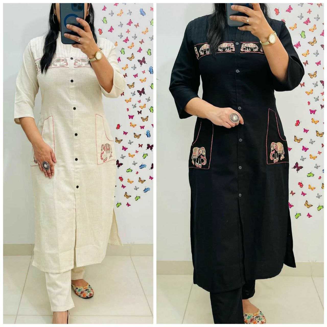 Ynf Cotton KESH613 230 Kurti Festive Collections Wholesale Cotton Kurtis Embroidered Kurtis Kurtis With Pockets Manufacturer