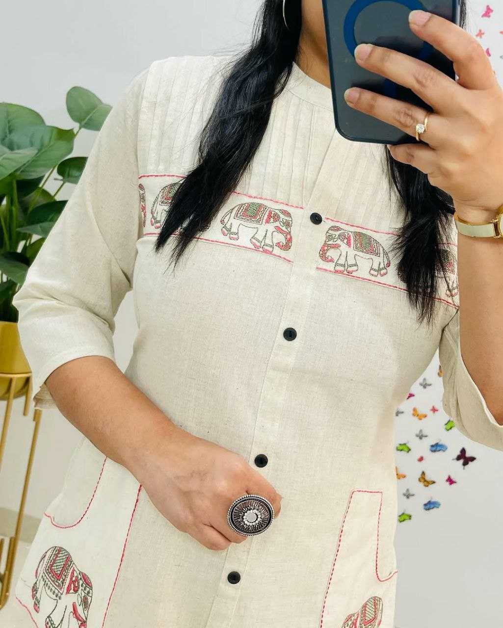 Ynf Cotton KESH613 230 Kurti Festive Collections Wholesale Cotton Kurtis Embroidered Kurtis Kurtis With Pockets Manufacturer