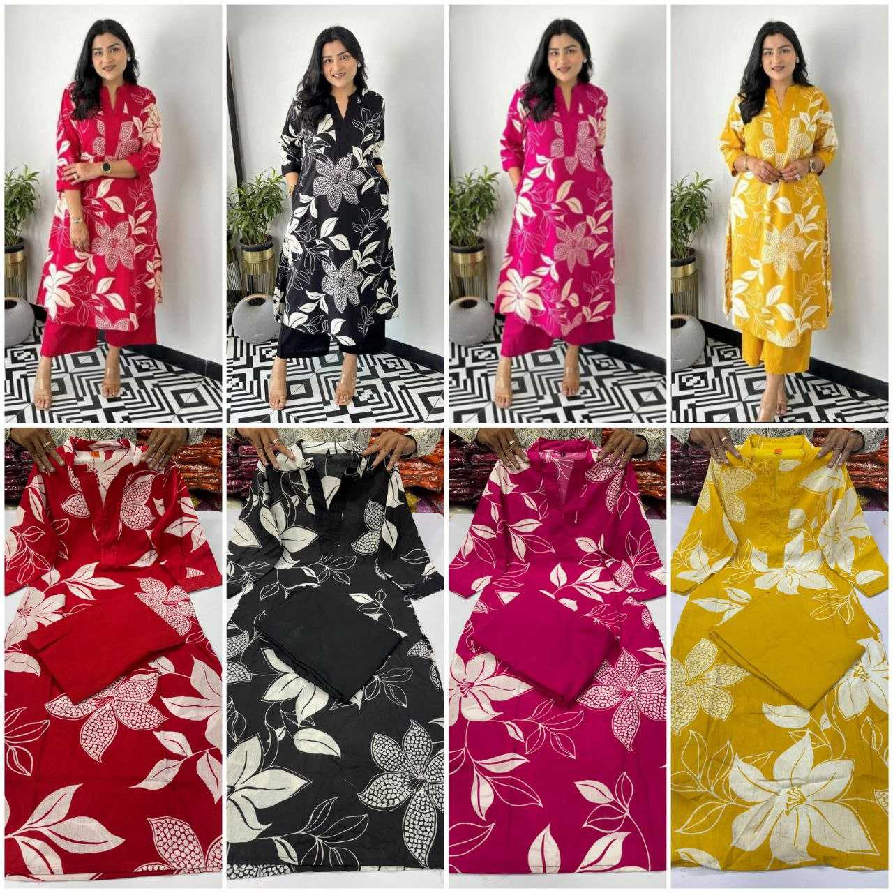 Ynf Cotton KESH613 233 Suits & Dresses Western Wears Festive Collections Wholesale Co-ord Set Printed Dresses Cotton Dresses Manufacturer