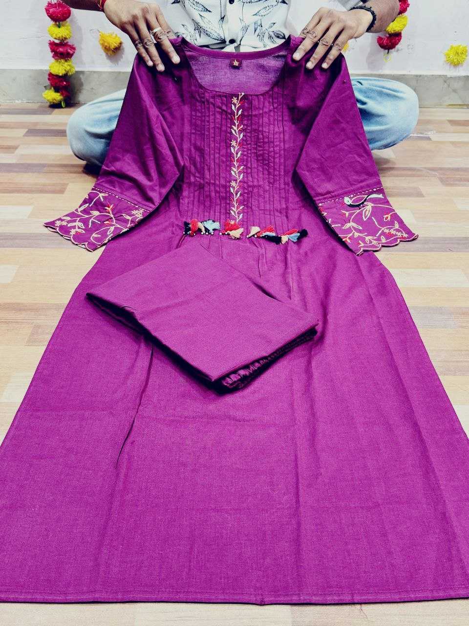 Ynf Cotton KESH613 234 Suits & Dresses Western Wears Festive Collections Wholesale Co-ord Set Embroidered Dresses Cotton Dresses Manufacturer
