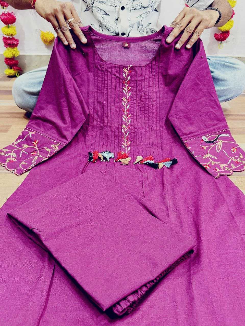 Ynf Cotton KESH613 234 Suits & Dresses Western Wears Festive Collections Wholesale Co-ord Set Embroidered Dresses Cotton Dresses Manufacturer