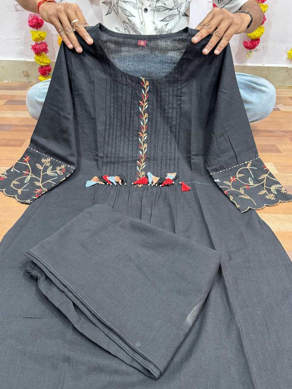 Ynf Cotton KESH613 234 Suits & Dresses Western Wears Festive Collections Wholesale Co-ord Set Embroidered Dresses Cotton Dresses Manufacturer