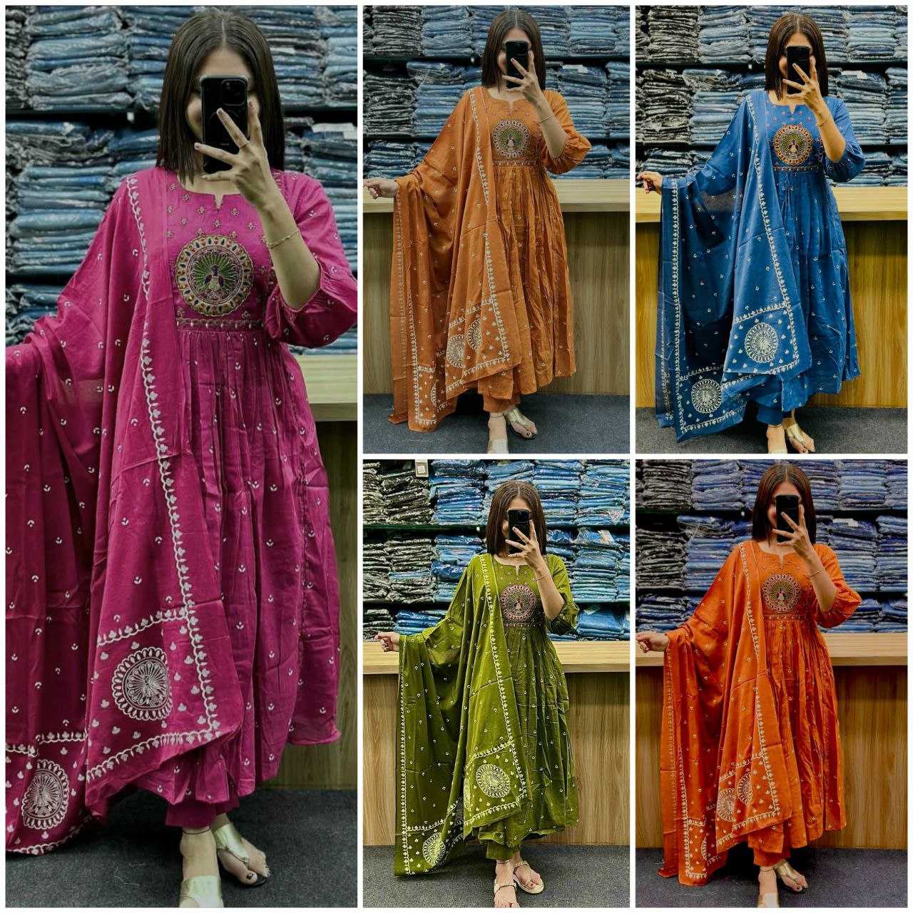 Ynf Cotton KESH613 239 Suits & Dresses Festive Collections Wholesale Printed Suits Embroidery Suits Anarkali Suits Manufacturer