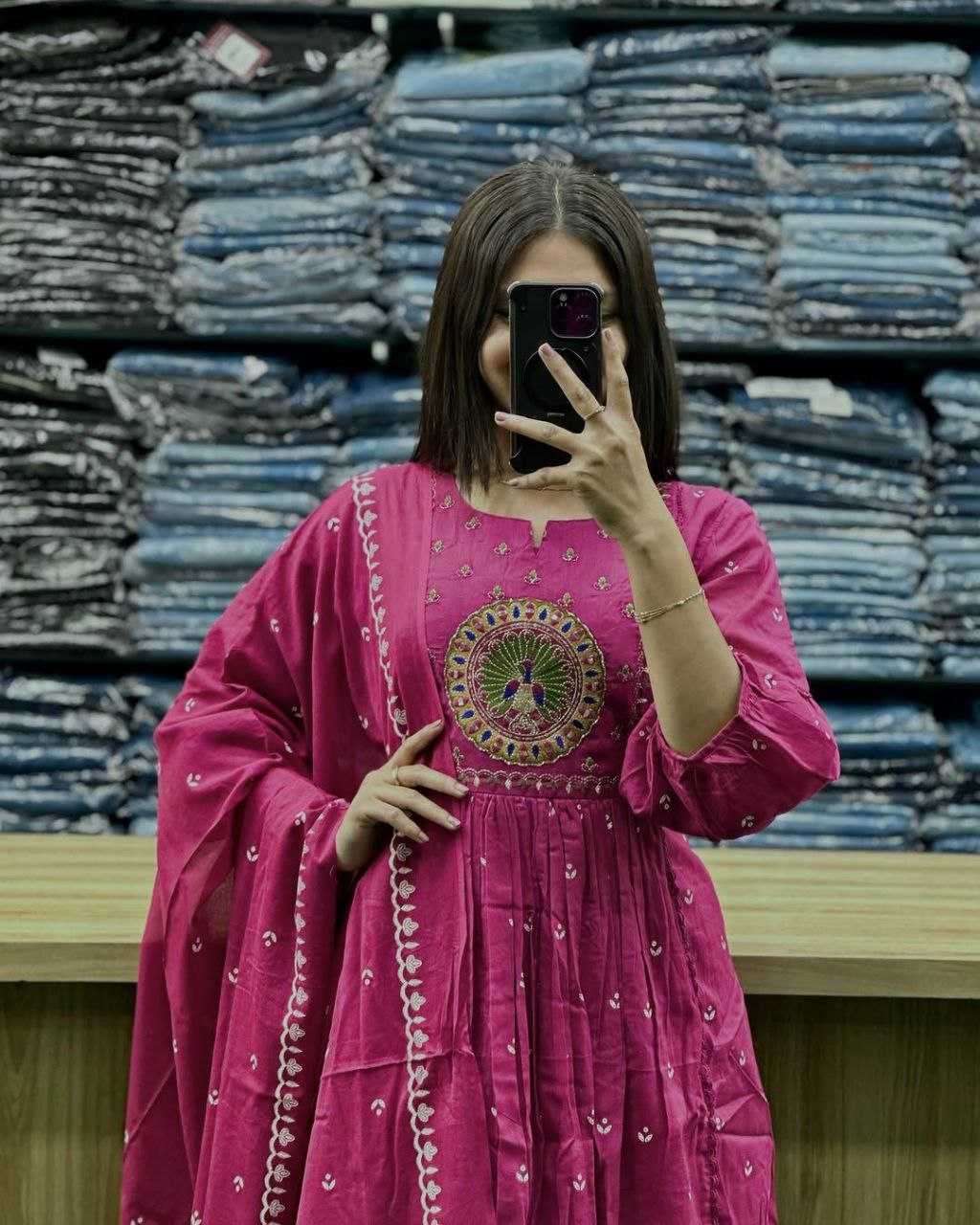 Ynf Cotton KESH613 239 Suits & Dresses Festive Collections Wholesale Printed Suits Embroidery Suits Anarkali Suits Manufacturer