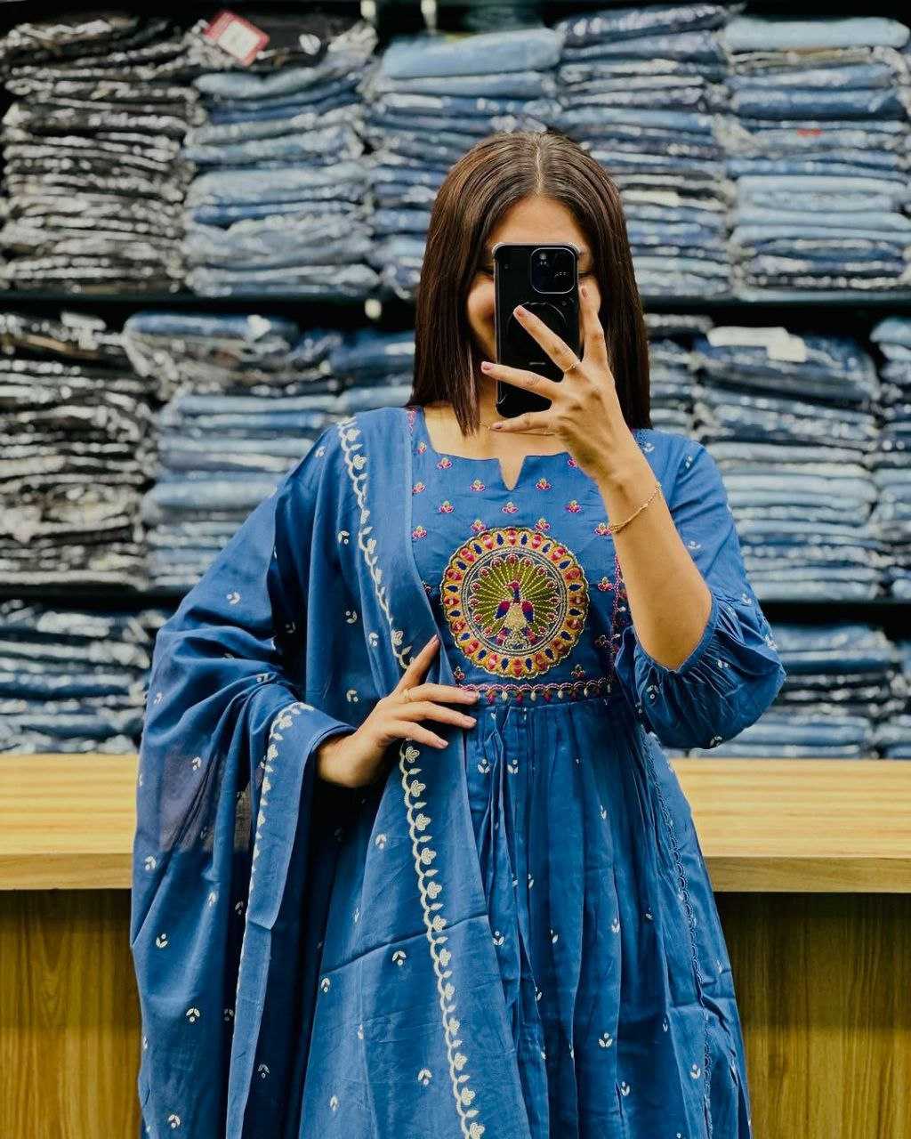Ynf Cotton KESH613 239 Suits & Dresses Festive Collections Wholesale Printed Suits Embroidery Suits Anarkali Suits Manufacturer