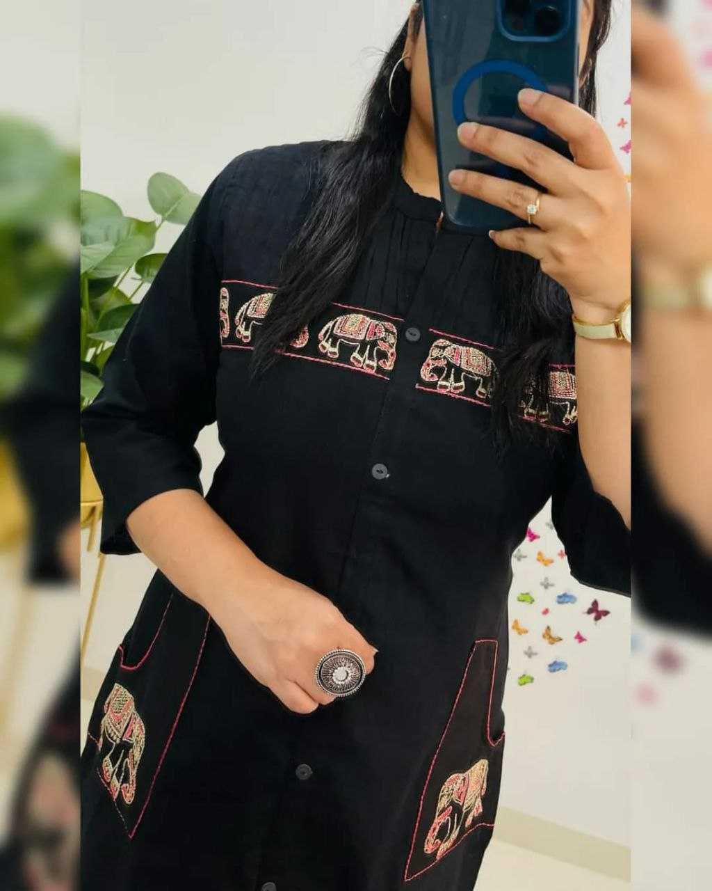 Ynf Cotton KESH613 242 Kurti Festive Collections Wholesale Cotton Kurtis Embroidered Kurtis Kurtis With Pockets Manufacturer