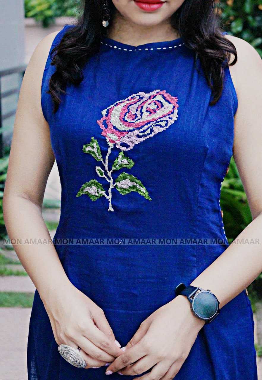 Ynf Cotton KESH613 248 Kurti Festive Collections Wholesale Cotton Kurtis Embroidered Kurtis Sleeveless Kurtis Manufacturer