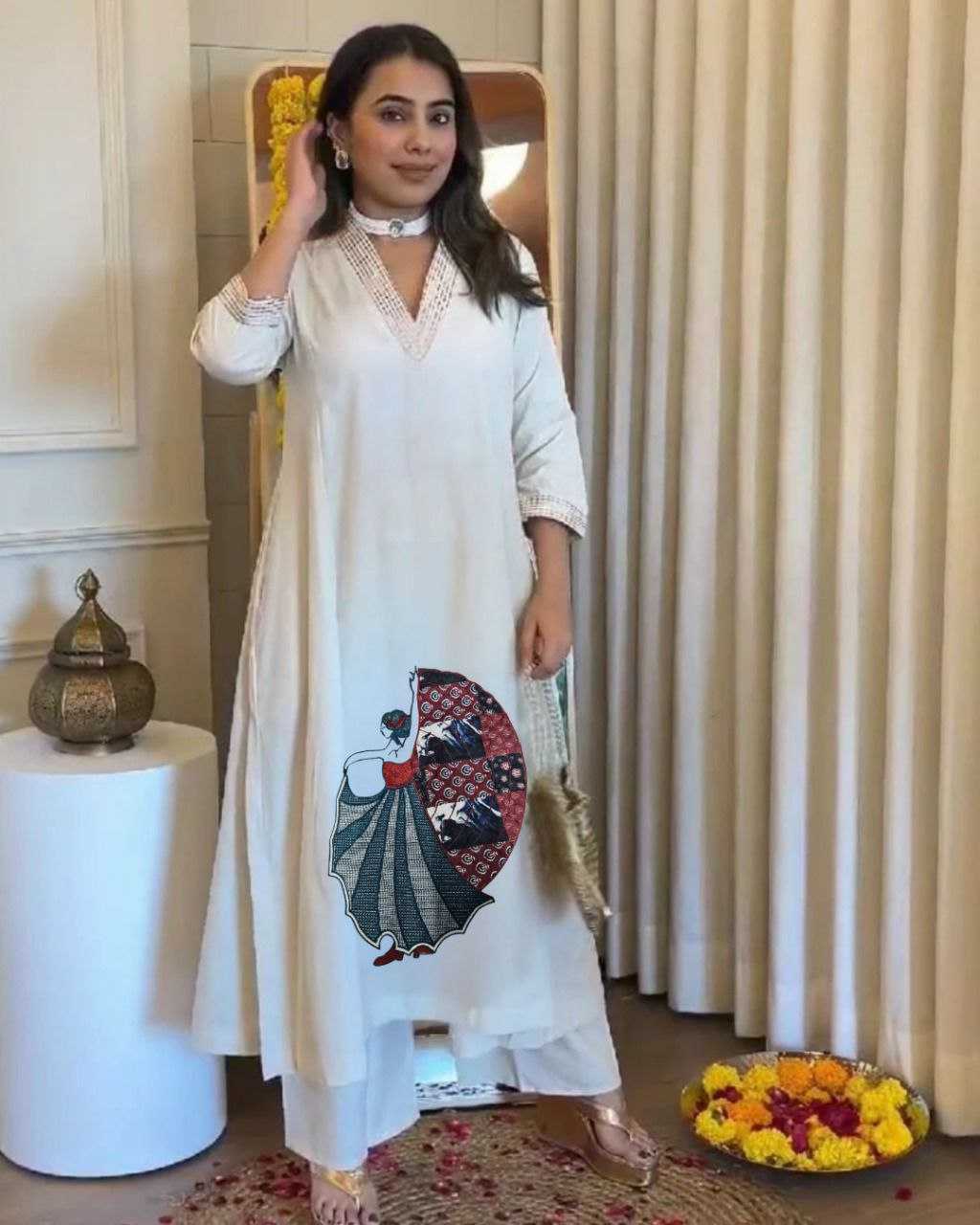 Ynf Cotton KESH613 252 Suits & Dresses Festive Collections Wholesale Embroidery Suits Cotton Suits Palazzo Suit Manufacturer