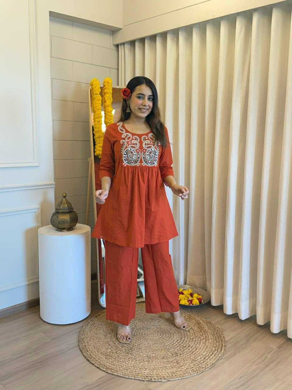 Ynf Cotton KESH613 KIRTI Suits & Dresses Western Wears Festive Collections Wholesale Co-ord Set Palazzo Suit Embroidered Dresses Manufacturer