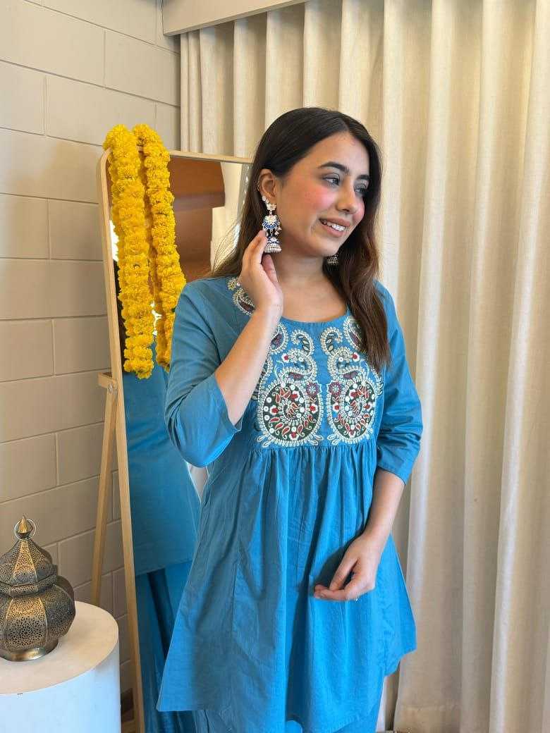 Ynf Cotton KESH613 KIRTI Suits & Dresses Western Wears Festive Collections Wholesale Co-ord Set Palazzo Suit Embroidered Dresses Manufacturer