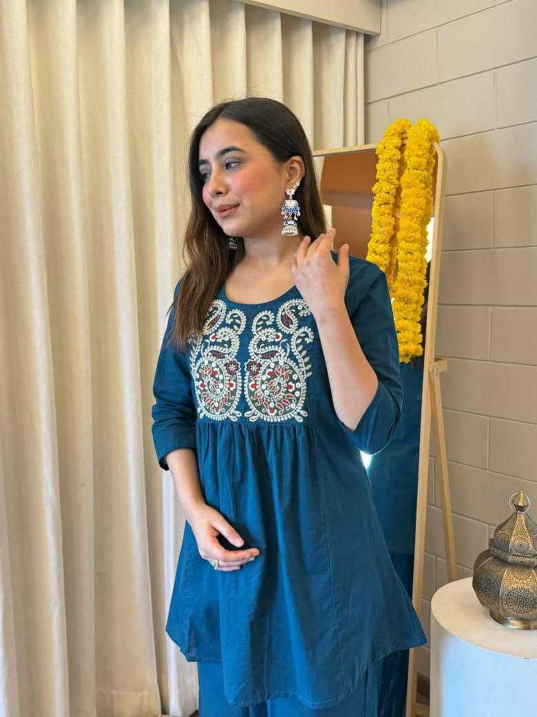 Ynf Cotton KESH613 KIRTI Suits & Dresses Western Wears Festive Collections Wholesale Co-ord Set Palazzo Suit Embroidered Dresses Manufacturer