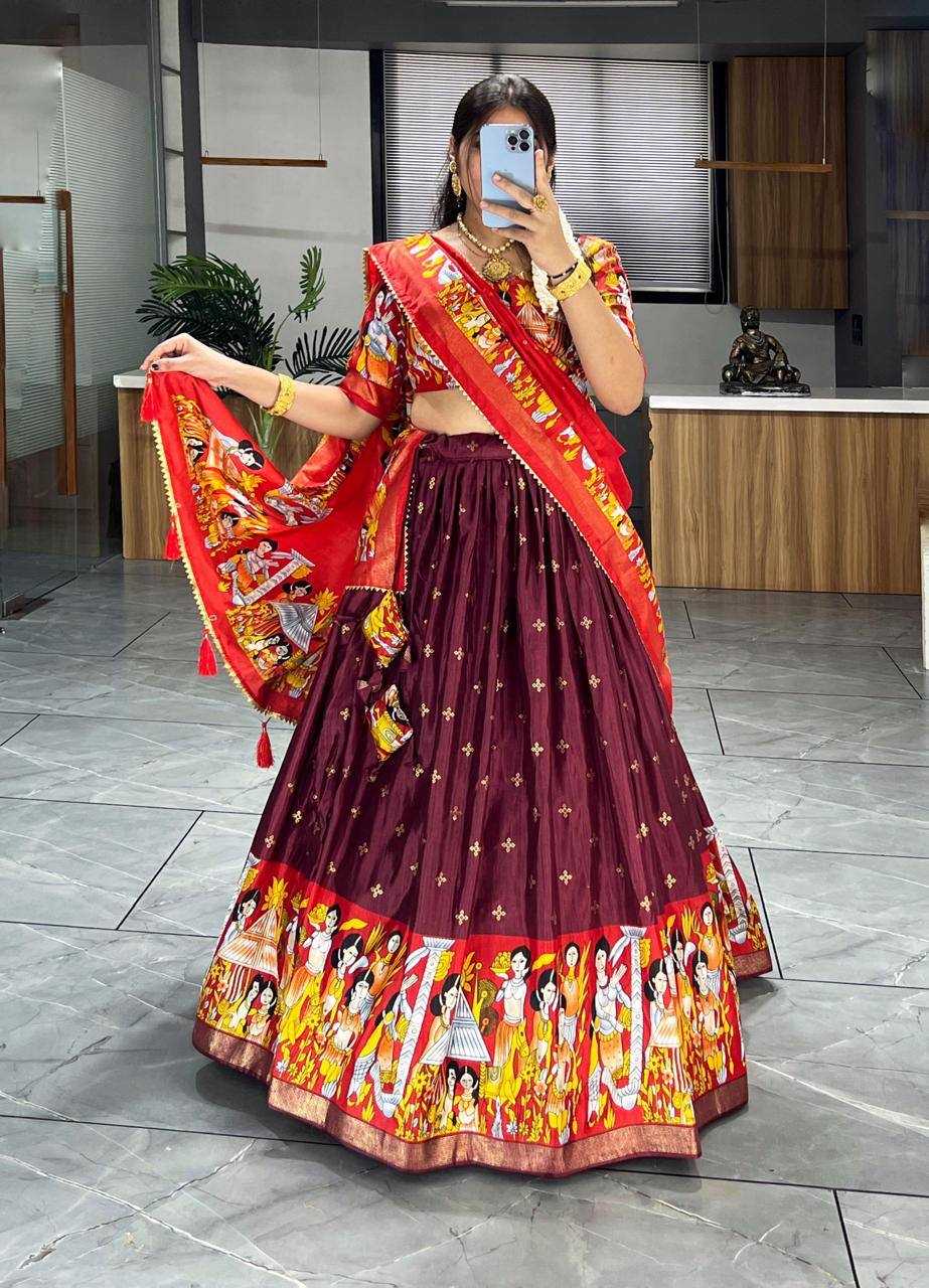 Ynf Dola Silk RIN119 108 Lehengas Wholesale Fancy Lehenga Traditional Lehenga Printed Lehenga Manufacturer