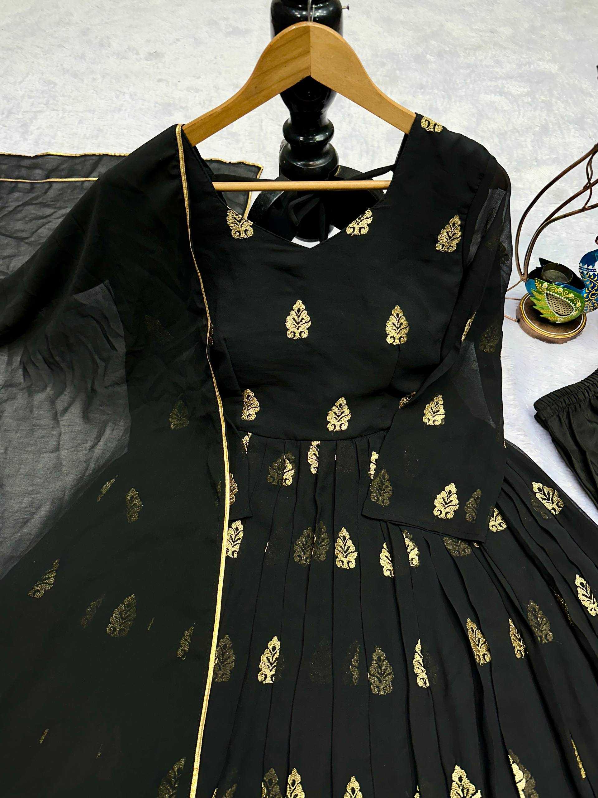 Ynf Faux Georgette KESH523 299 Gowns Wholesale Embroidery Gowns Party Wear Gowns Designer Gowns Manufacturer