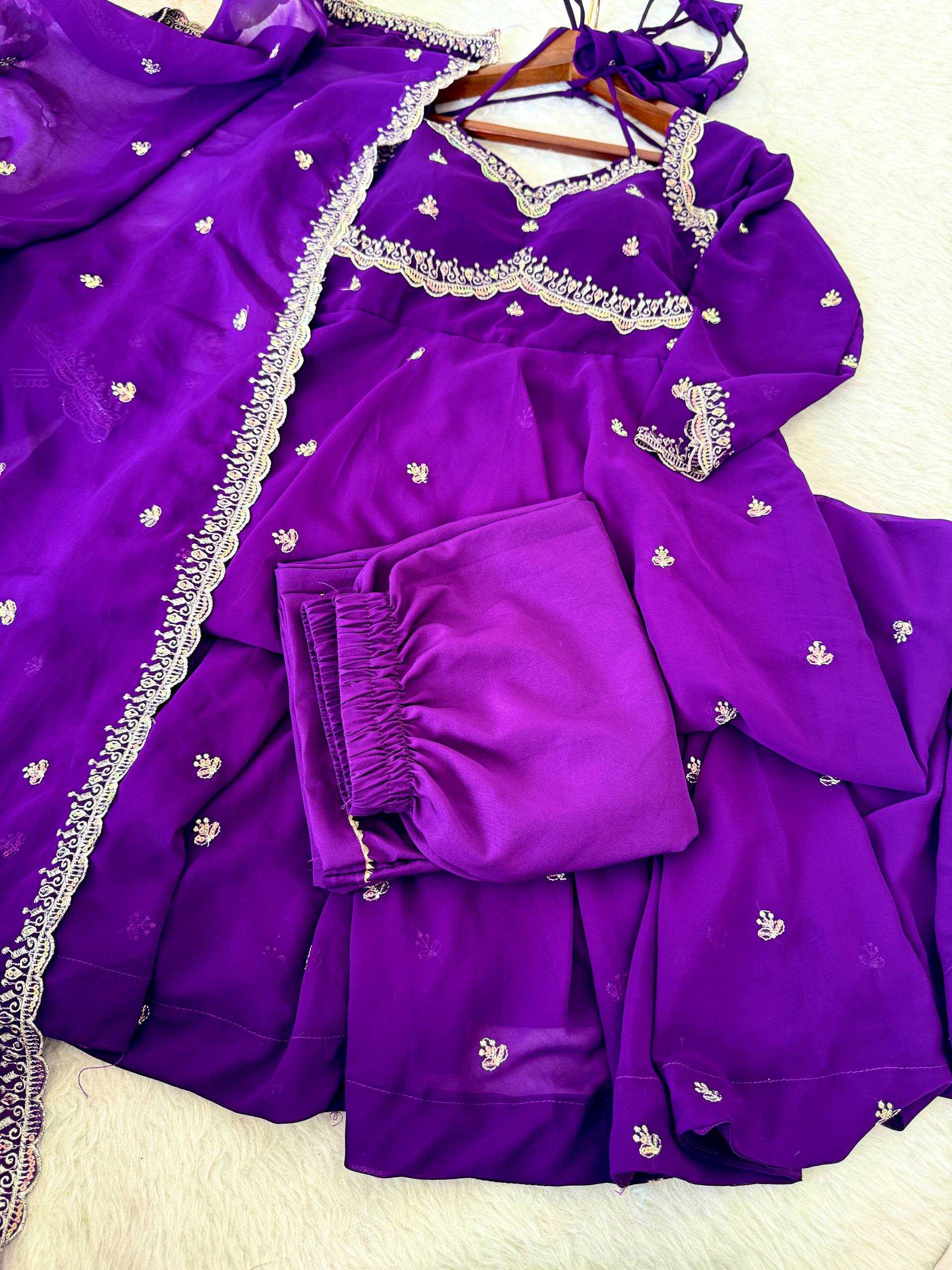 Ynf Georgette KESH513 519 Gowns Wholesale Embroidery Gowns Anarkali Gown Georgette Gown Manufacturer