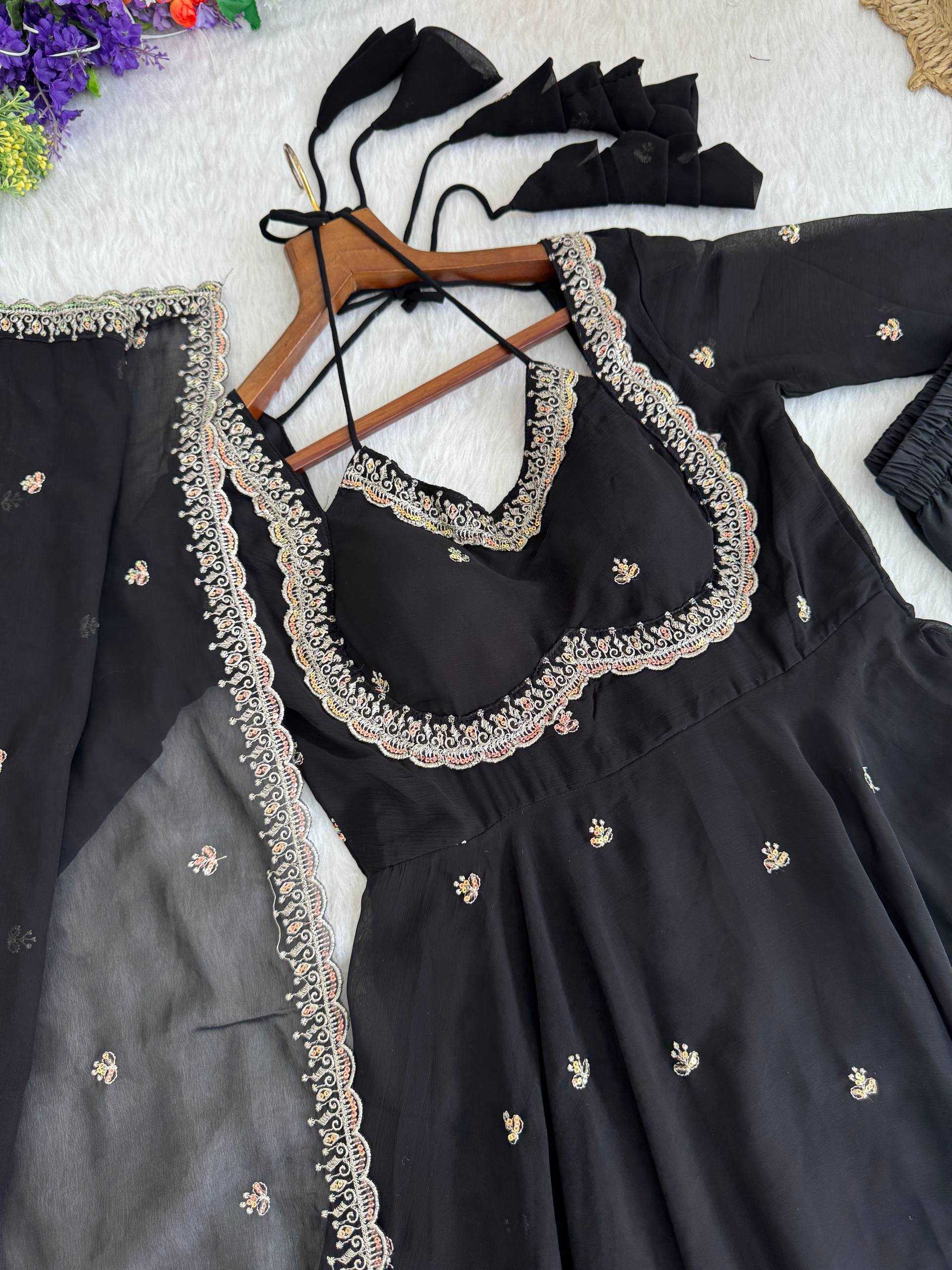 Ynf Georgette KESH513 521 Gowns Wholesale Embroidery Gowns Anarkali Gown Georgette Gown Manufacturer