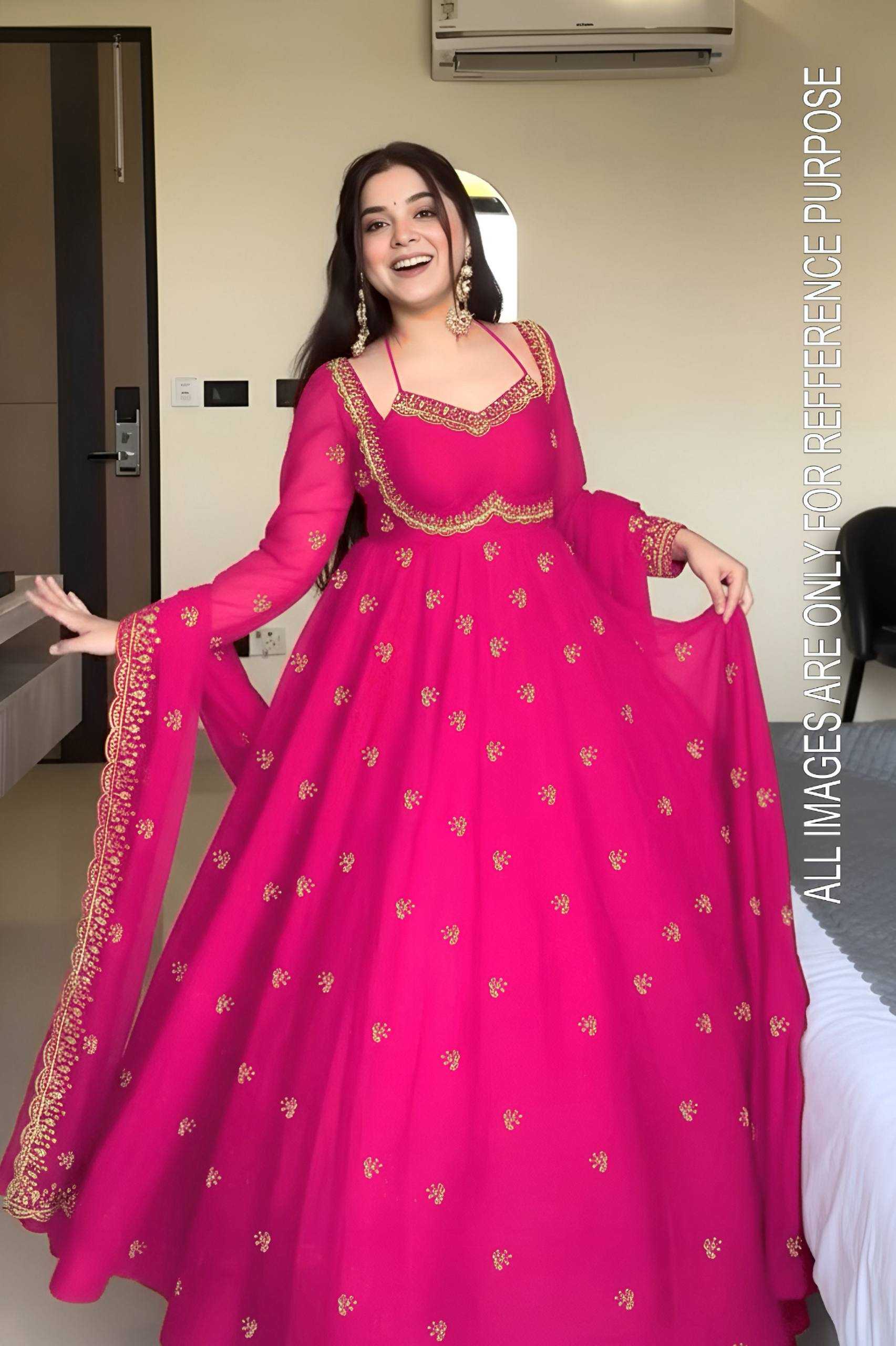 Ynf Georgette KESH533 ON5143 Gowns Wholesale Embroidery Gowns Anarkali Gown Georgette Gown Manufacturer
