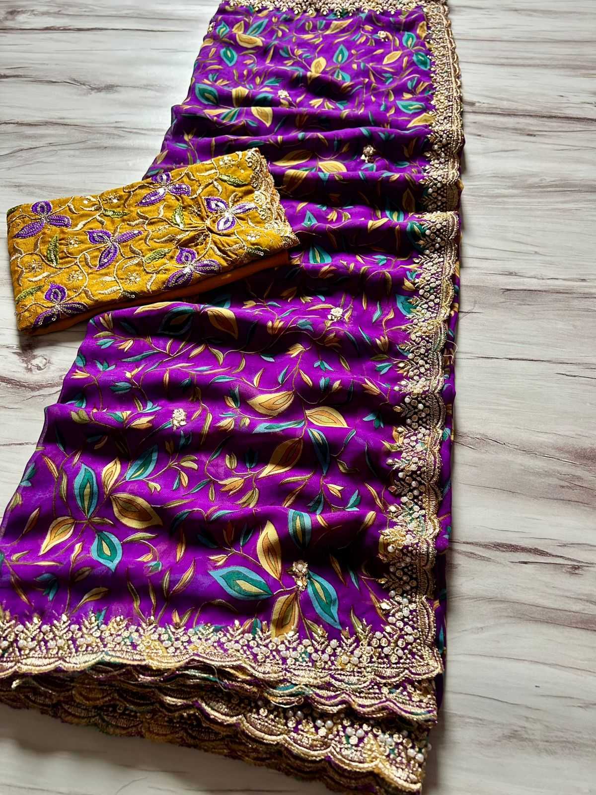 Ynf Georgette KESH622 print Sarees Wholesale Georgette Sarees Embroidered Sarees Printed Georgette Saree Manufacturer