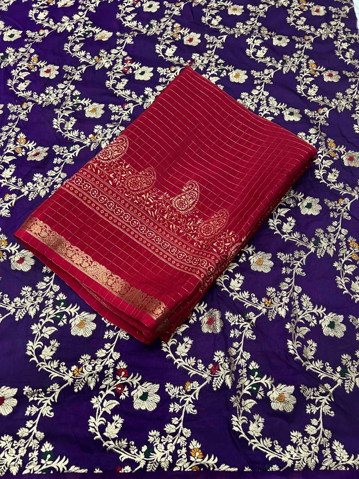 Ynf Georgette KESH622 Weaving Sarees Wholesale Georgette Sarees Ladies Sarees Red Sarees Manufacturer