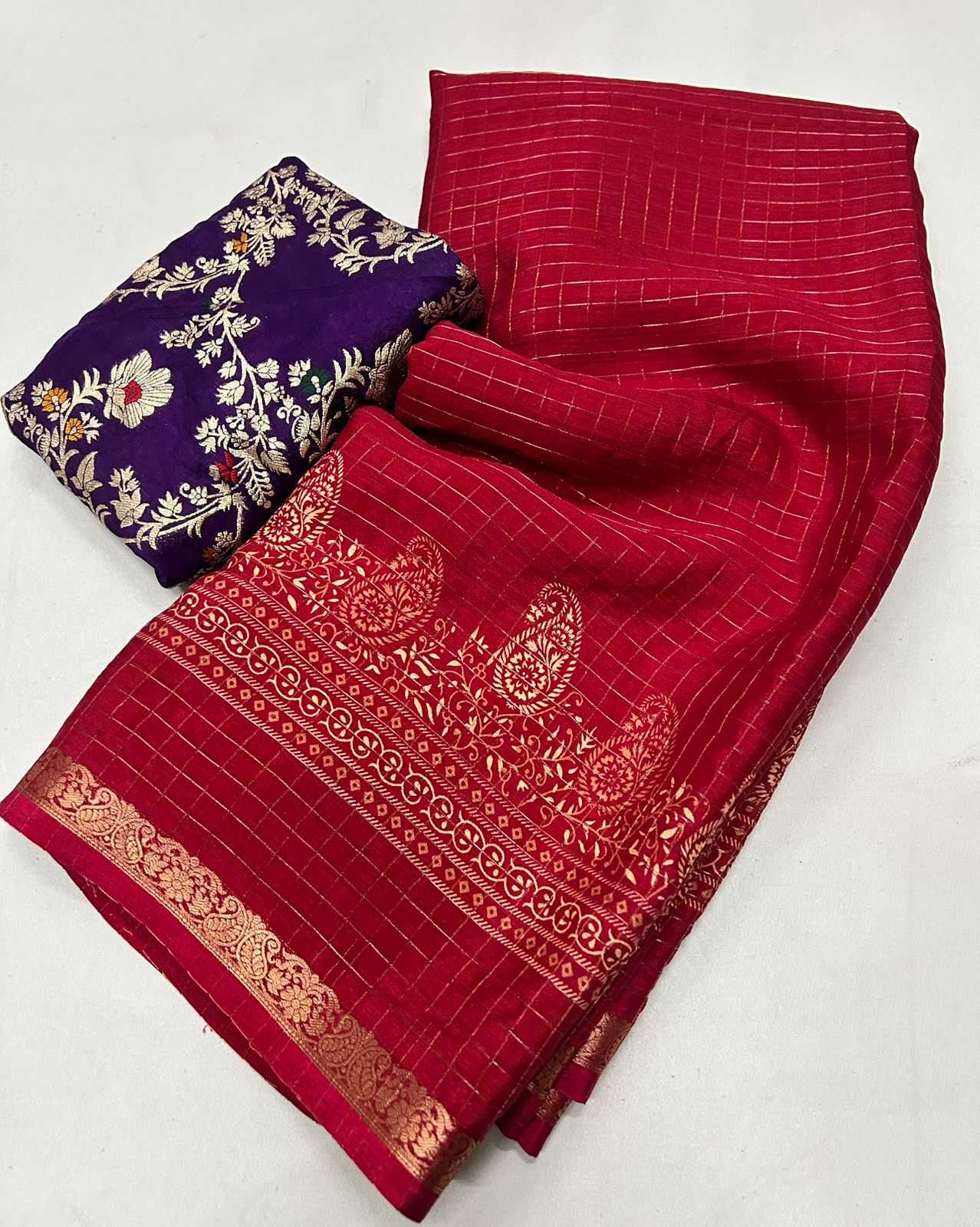 Ynf Georgette KESH622 Weaving Sarees Wholesale Georgette Sarees Ladies Sarees Red Sarees Manufacturer