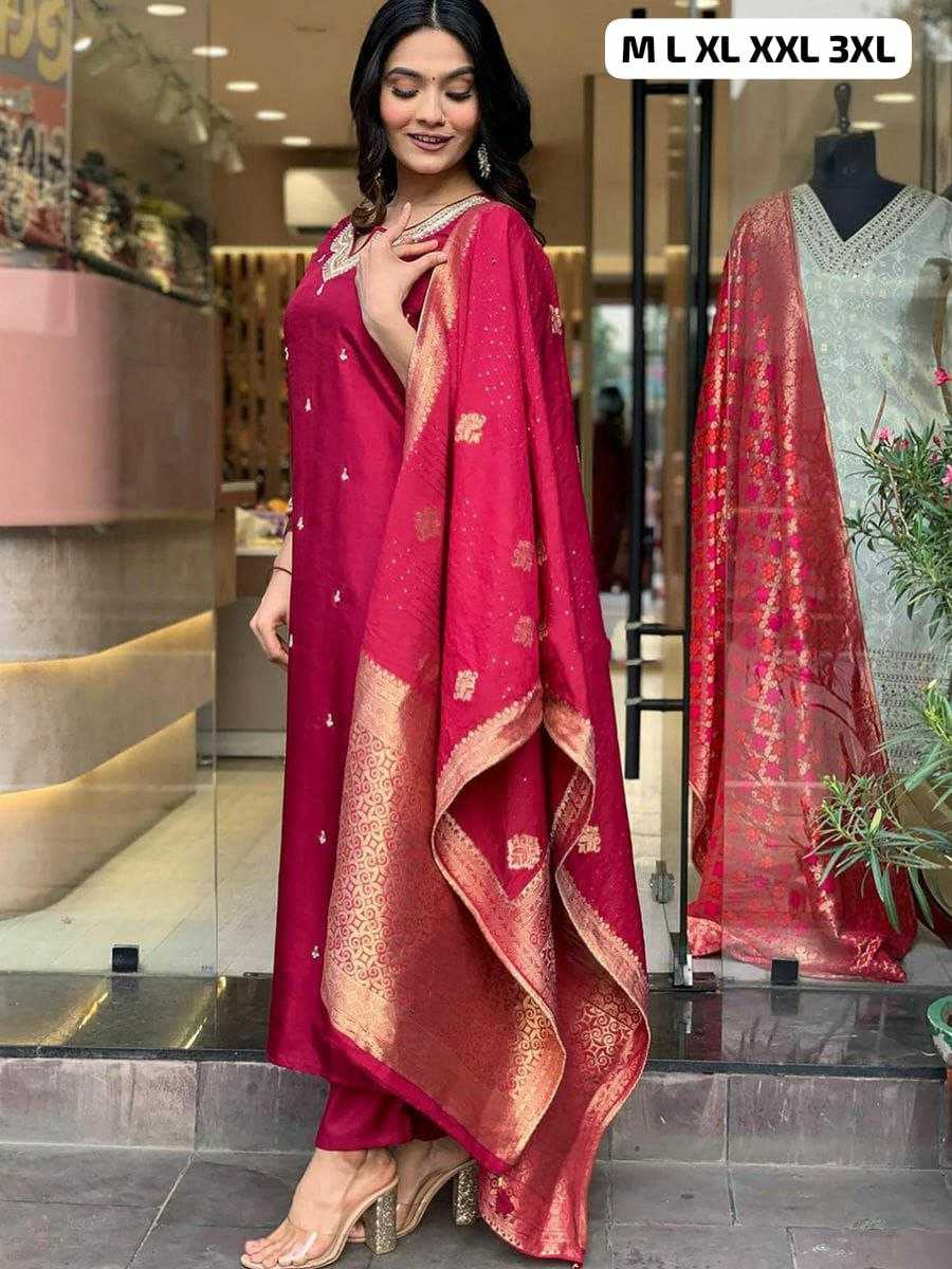 Ynf Heavy Roman Silk KESH613 113 Suits & Dresses Plus Size Collections Wholesale Embroidery Suits Zari Work Suit Designer Suits Manufacturer