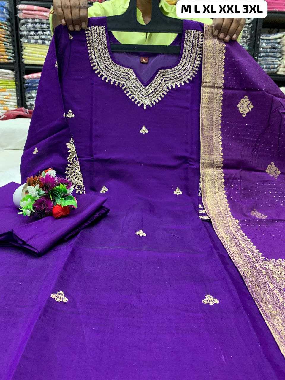 Ynf Heavy Roman Silk KESH613 113 Suits & Dresses Plus Size Collections Wholesale Embroidery Suits Zari Work Suit Designer Suits Manufacturer