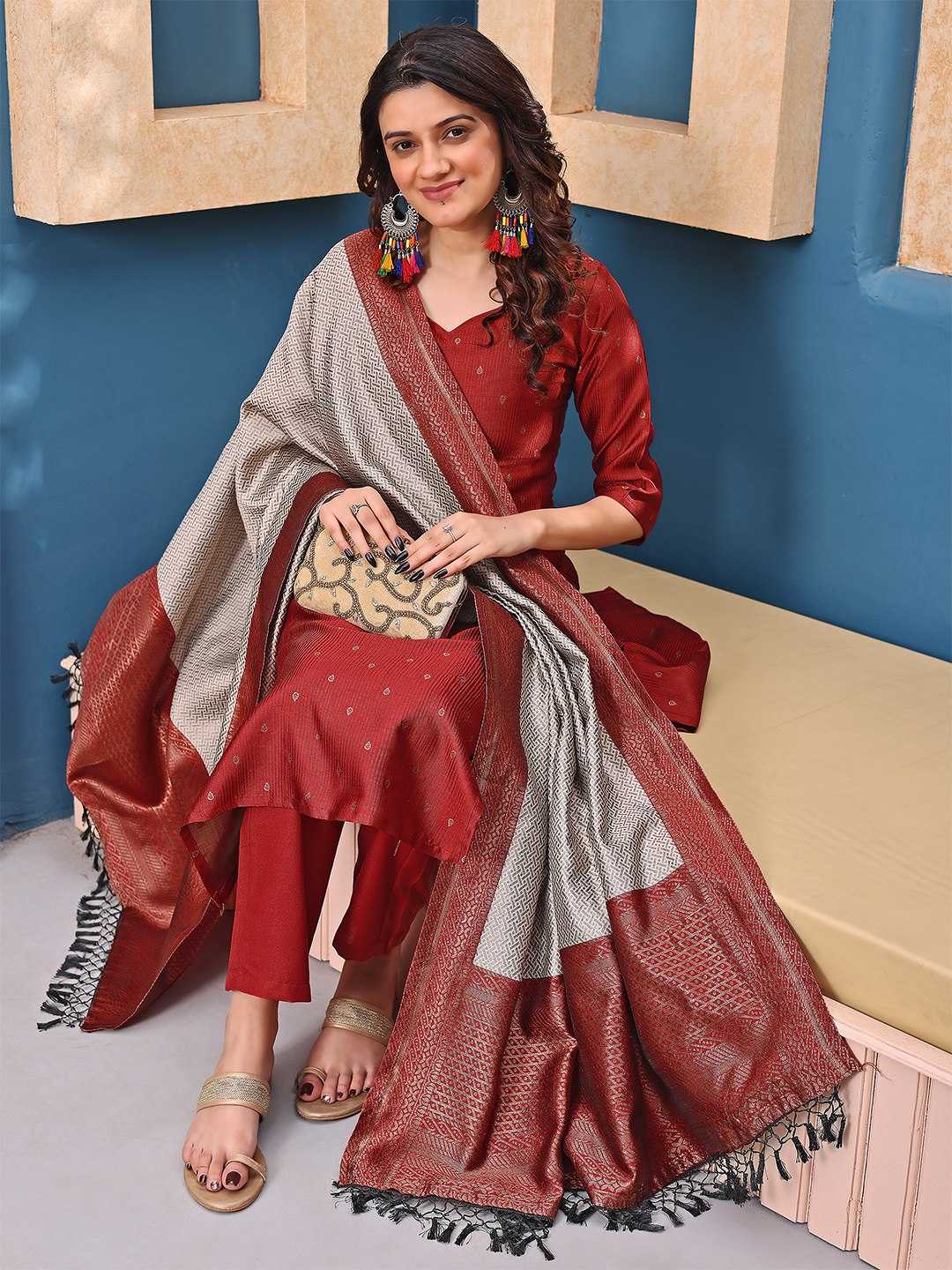 Ynf Jacquard KESH334 Mannat Suits & Dresses Wholesale Ladies Suits Ladies Silk Suit Party wear suits Manufacturer
