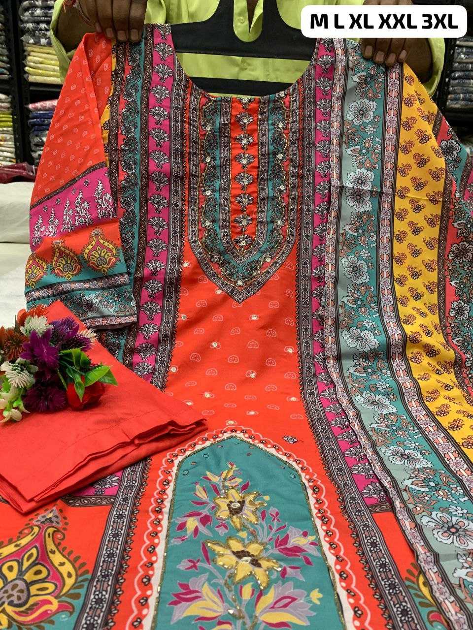 Ynf Muslin KESH613 126 Islamic Clothing Plus Size Collections Wholesale Pakistani Suits Manufacturer