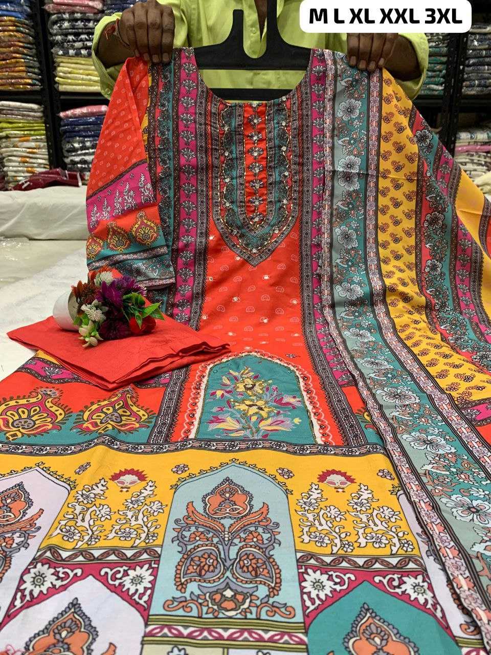 Ynf Muslin KESH613 126 Islamic Clothing Plus Size Collections Wholesale Pakistani Suits Manufacturer