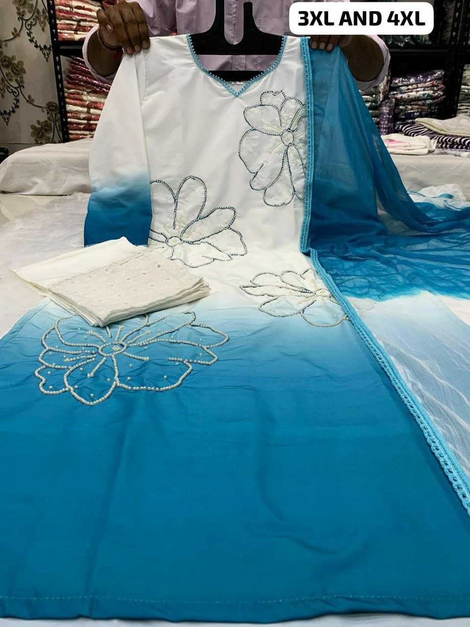 Ynf Muslin Silk KESH613 110 Suits & Dresses Plus Size Collections Wholesale Designer Suits Silk Suits Handwork Suits Manufacturer