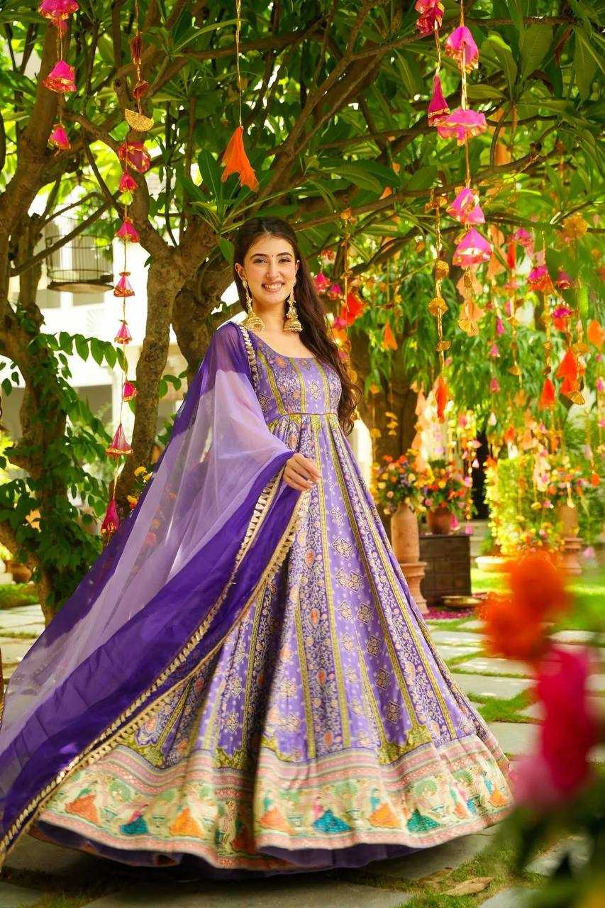 Ynf Organza Silk KESH154 315 Gowns Wholesale Printed Gowns Anarkali Gown Designer Gowns Manufacturer