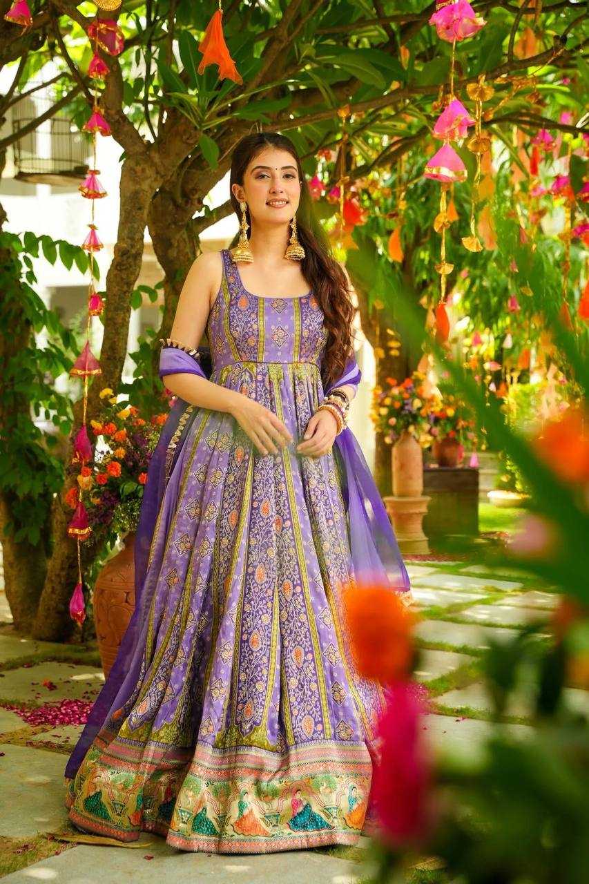 Ynf Organza Silk KESH154 315 Gowns Wholesale Printed Gowns Anarkali Gown Designer Gowns Manufacturer