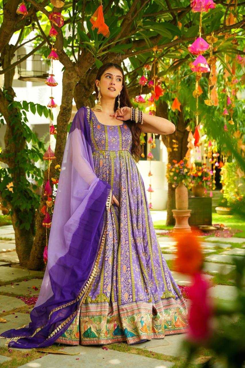 Ynf Organza Silk KESH154 315 Gowns Wholesale Printed Gowns Anarkali Gown Designer Gowns Manufacturer