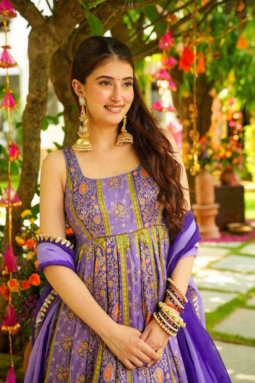 Ynf Organza Silk KESH154 315 Gowns Wholesale Printed Gowns Anarkali Gown Designer Gowns Manufacturer