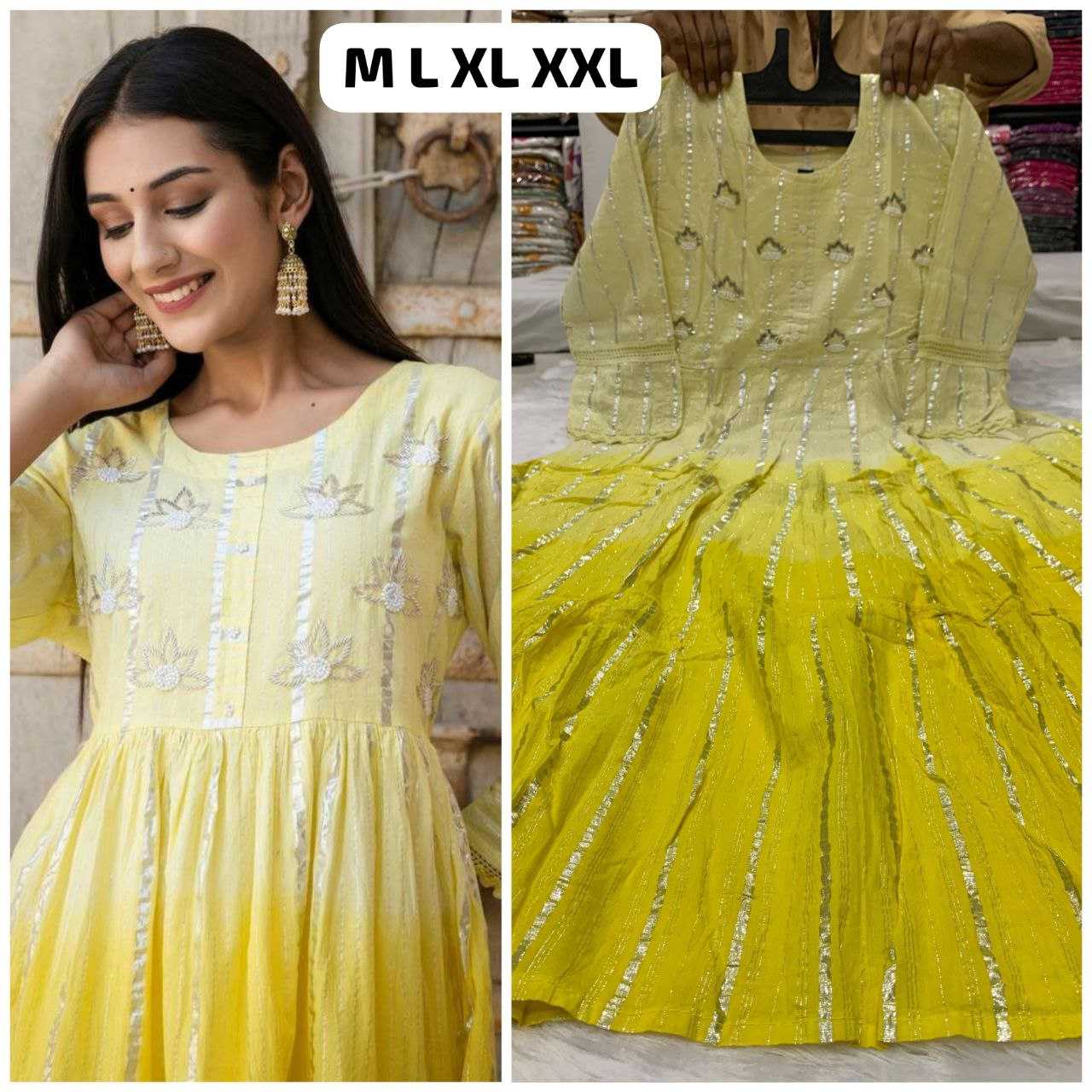Ynf Pure Cotton KESH613 044 Gowns Festive Collections Wholesale Fancy Gowns Party Wear Gowns Simple Gowns Manufacturer