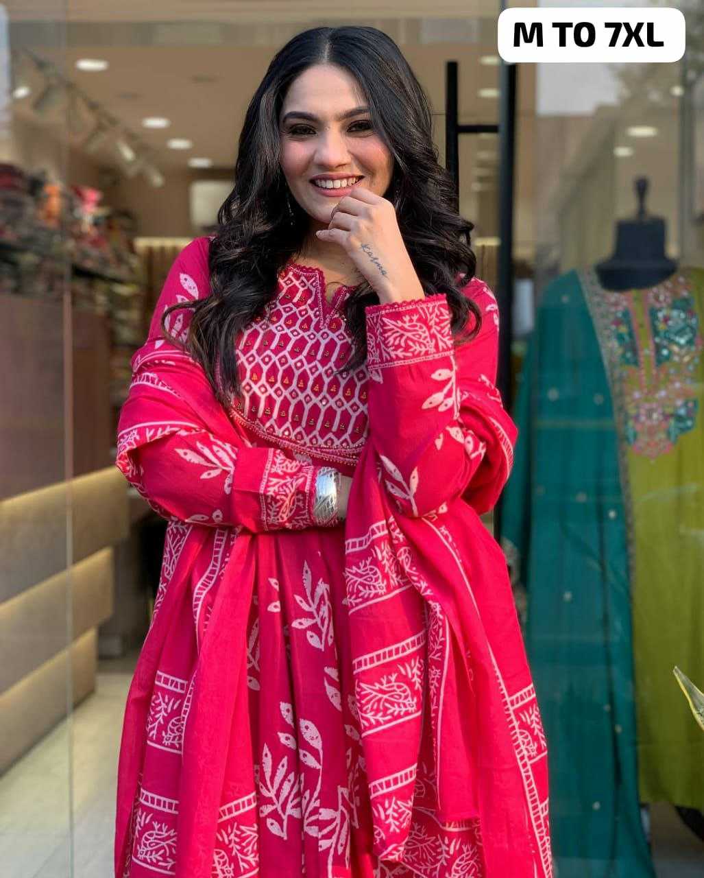 Ynf Pure Cotton KESH613 052 Suits & Dresses Festive Collections Plus Size Collections Wholesale Cotton Suits Ladies Salwar Suits Anarkali Suits Manufacturer