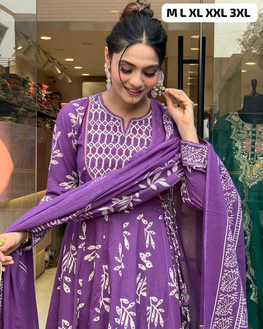 Ynf Pure Cotton KESH613 072 Suits & Dresses Festive Collections Plus Size Collections Wholesale Cotton Suits Anarkali Suits Designer Suits Manufacturer